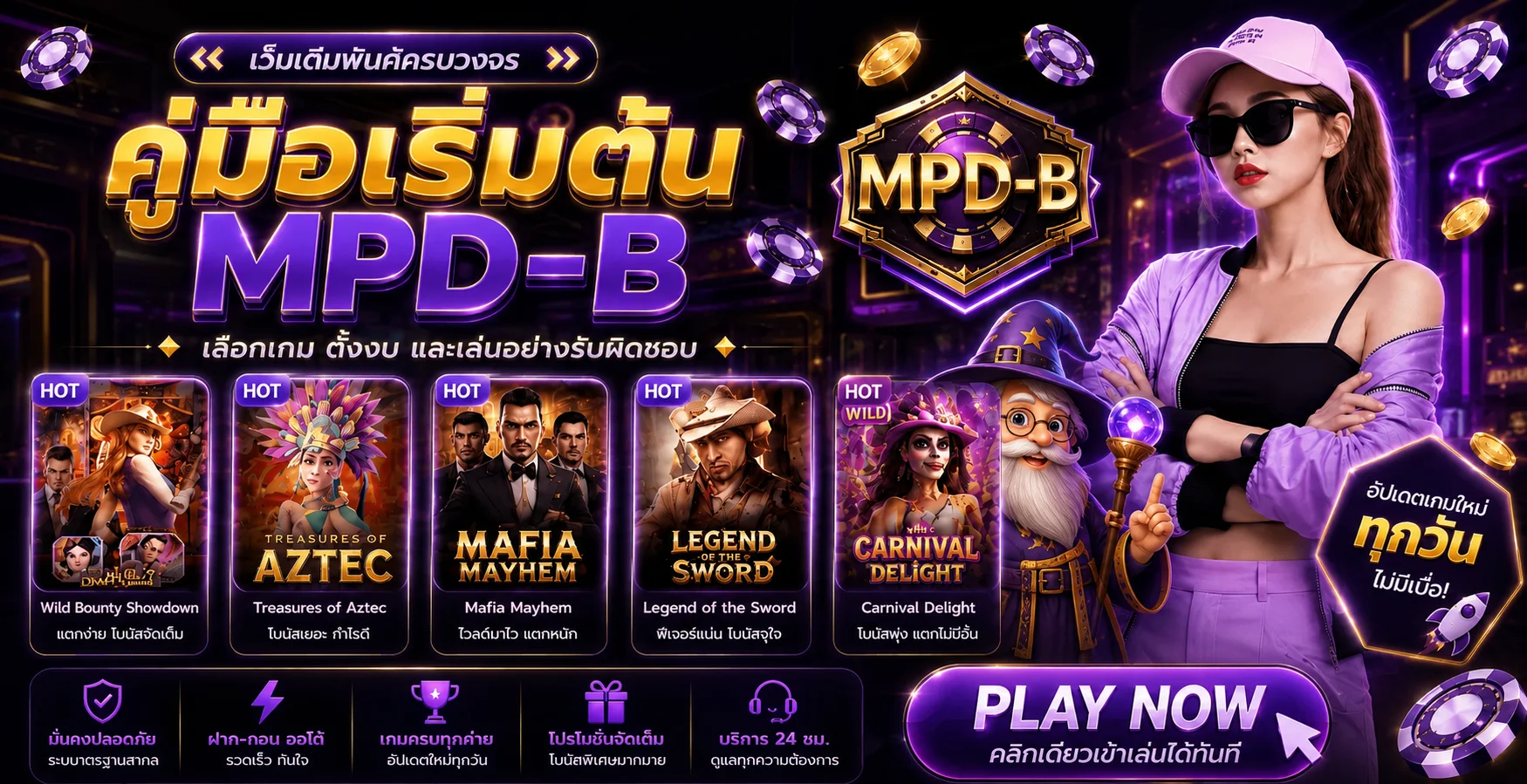 คู่มือเริ่มต้น MPD-B เลือกเกมและตั้งงบ